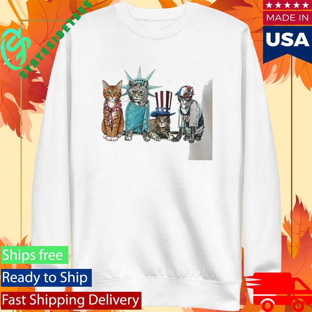 Snl Josh O’connor Patriotic Usa Cats Shirt