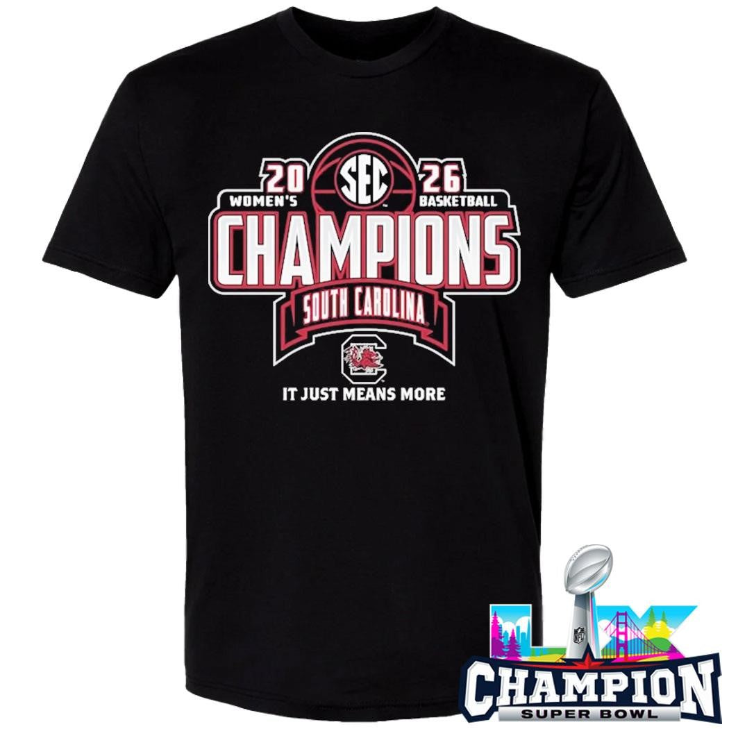 South Carolina Gamecocks 2026 Sec Women’s Basketball Regular Season Champions Locker Room Shirt