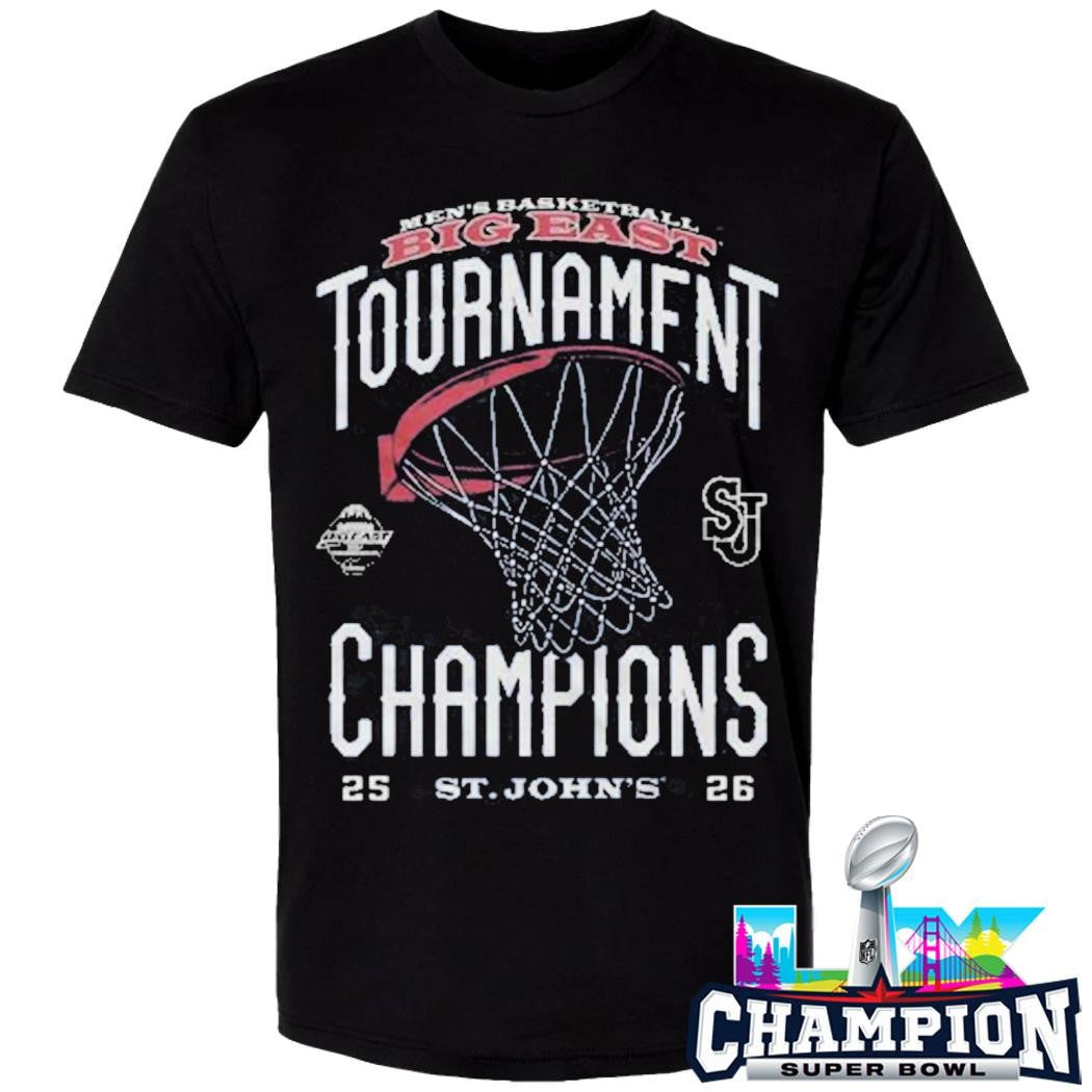 St John’s Red Storm Men’s Basketball 2026 Big East Tournament Champions Locker Room Shirt