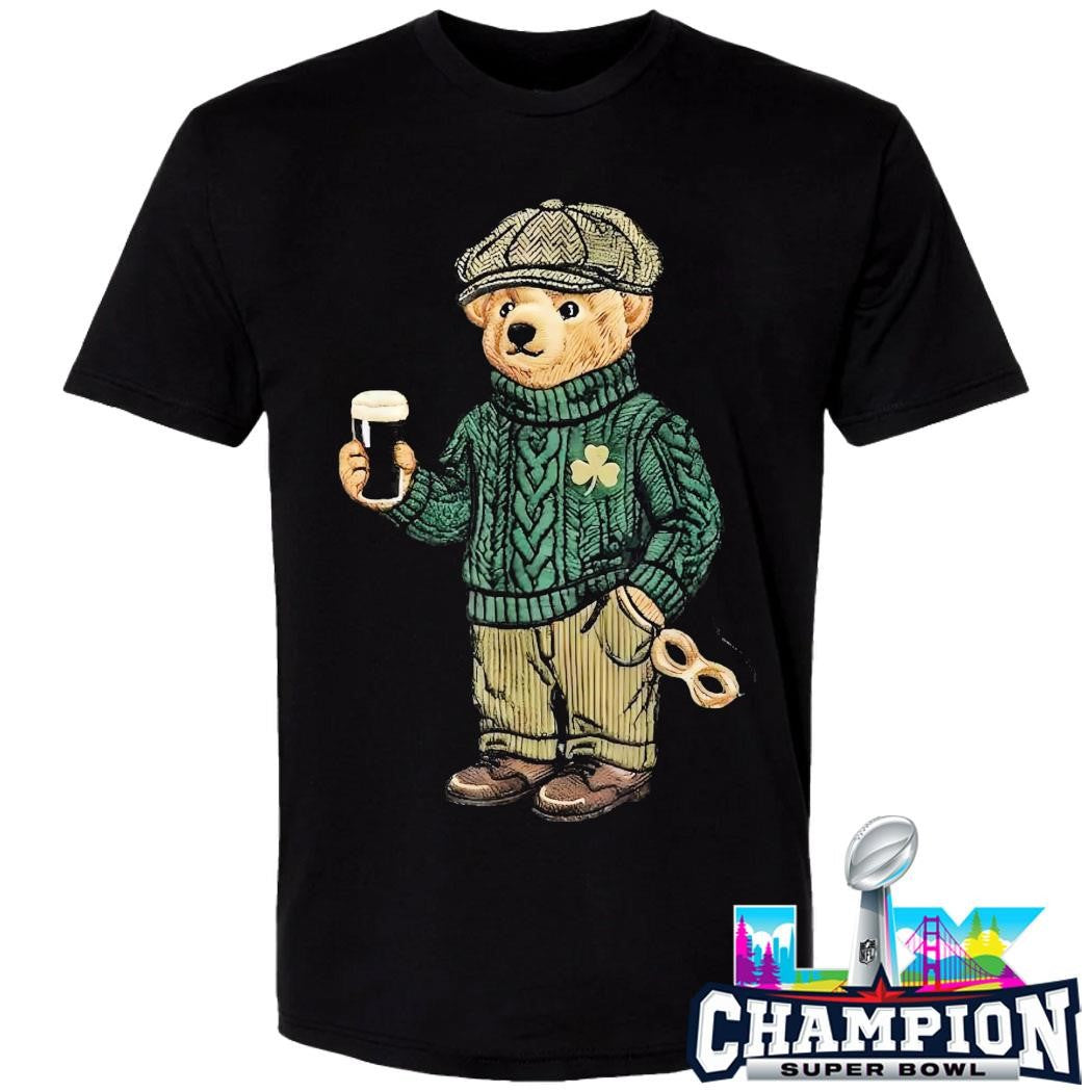 Teddy Bear Feeling Lucky Drinking St Patricks Day Shirt