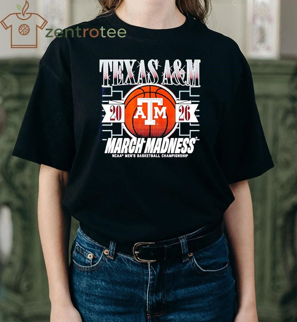 Texas A&amp;M Aggies 2026 March Madness NCAA Men’s basketball Championship ball shirt