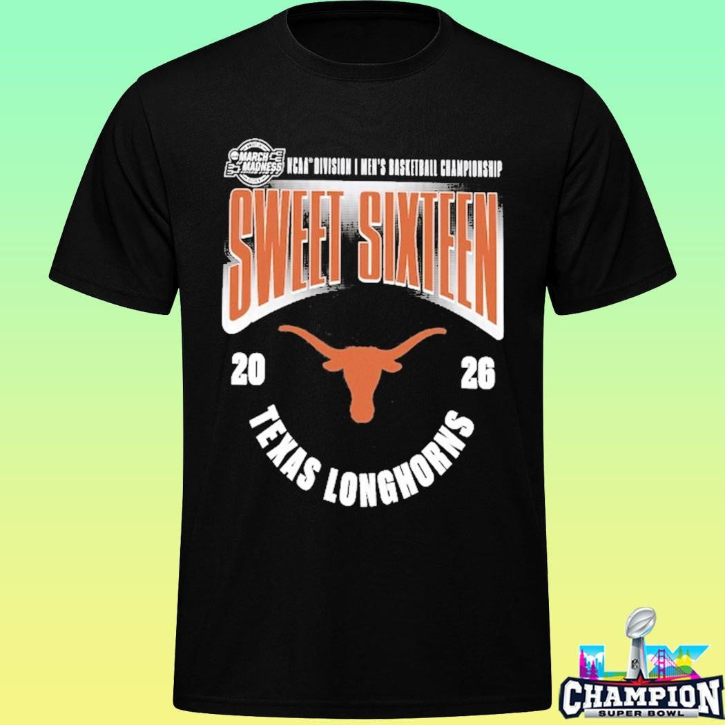 Texas Longhorns Men’s Basketball 2026 Ncaa March Madness Sweet 16 Shirt