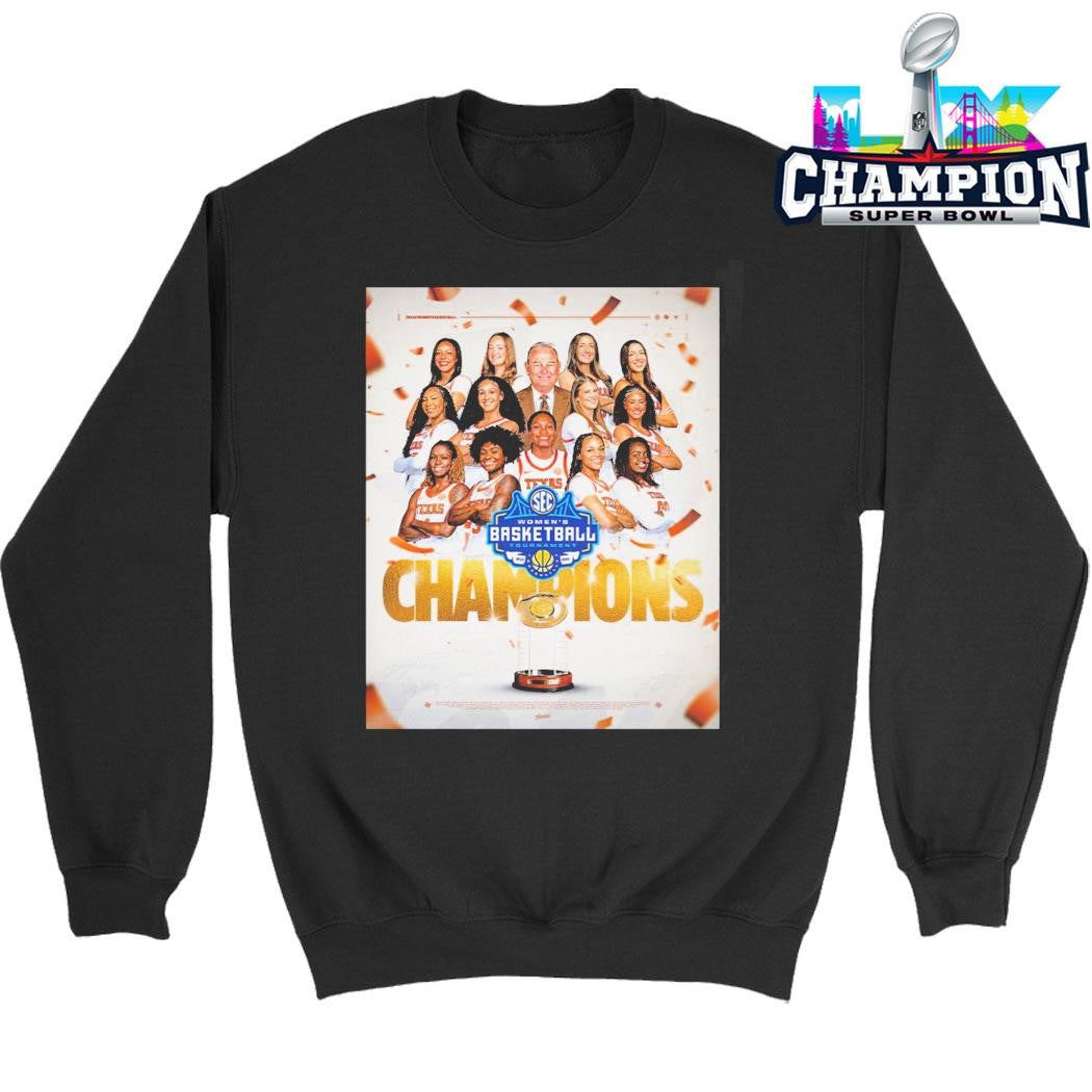Texas Longhorns Women’s Basketball 2026 Sec Tournament Champions Shirt