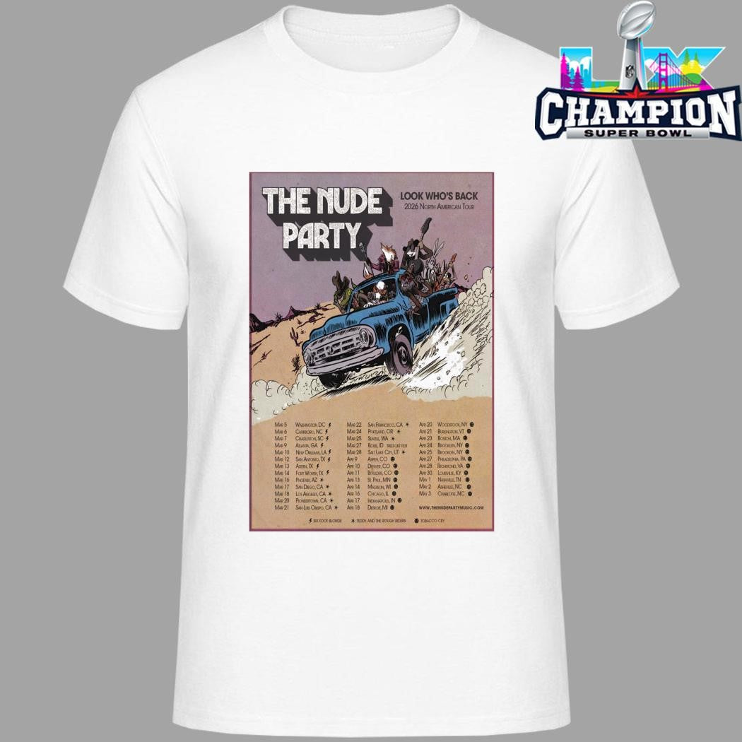 The Nude Party Look Who’s Back 2026 Na Tour Shirt