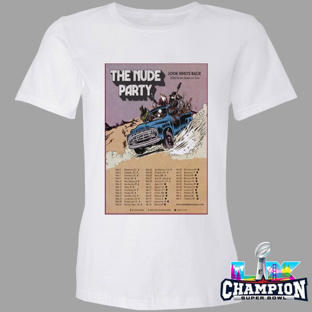 The Nude Party Look Who’s Back 2026 Na Tour Shirt
