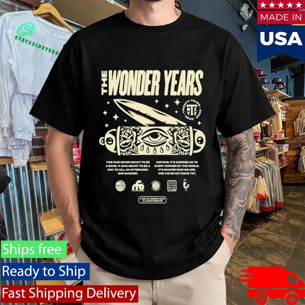 The Wonder Years Hoodie Tee BLACK 20 Year Anniversary Shirt