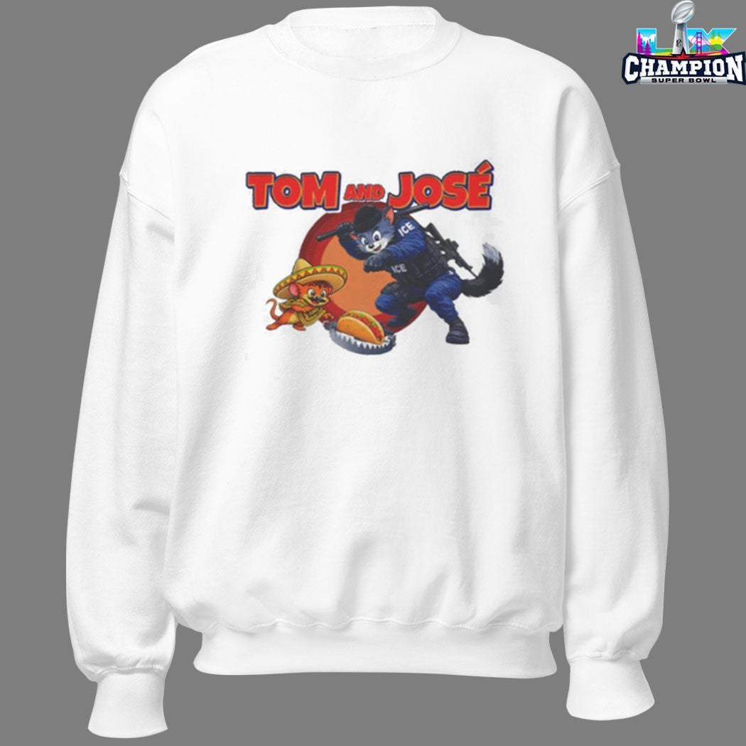 Tom And Jose Tom And Jerry X Ice Police Taco T-shirts