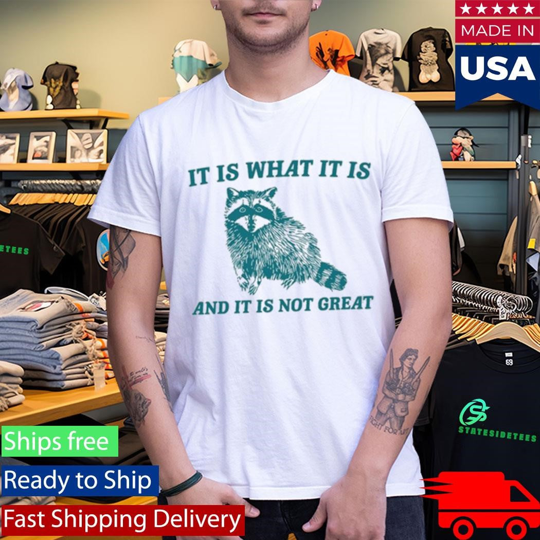 Tracketpacer Racoon It Is What It Is And It Is Not Great Shirt