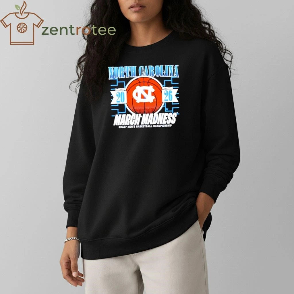 UNC Tar Heels 2026 March Madness NCAA Men’s basketball Championship ball shirt