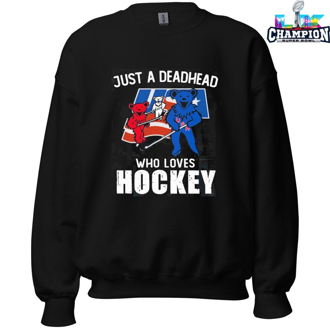 USA Grateful Dead Just A Deadhead Who Loves Hockey Bears T-shirts