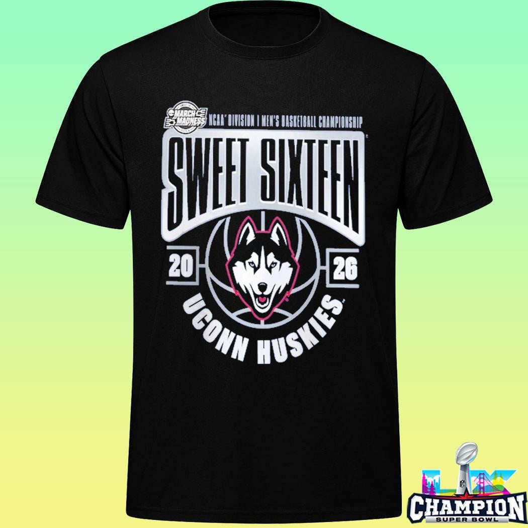 Uconn Huskies 2026 Ncaa Division I Men’s Basketball Tournament March Madness Sweet 16 Shirt