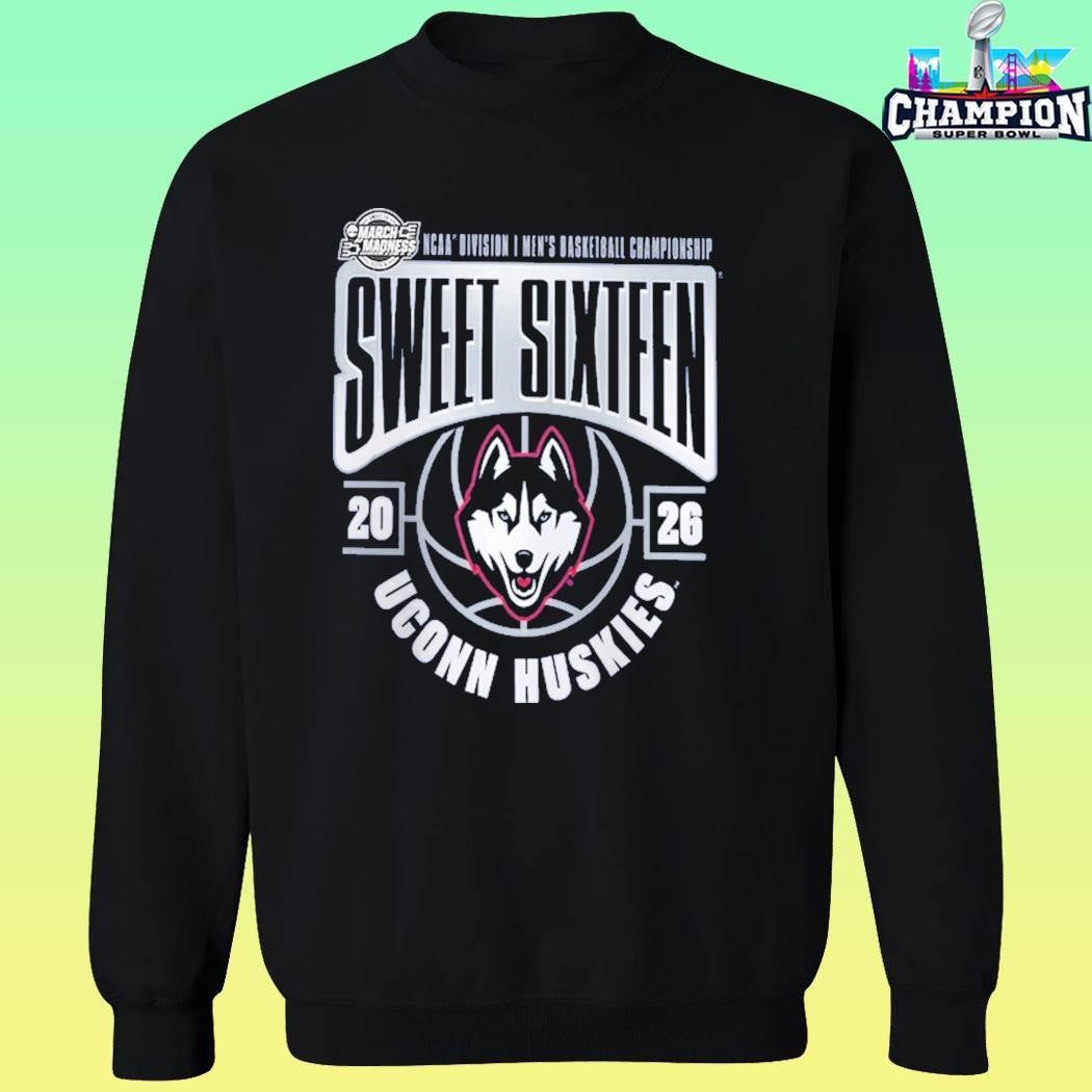 Uconn Huskies 2026 Ncaa Division I Men’s Basketball Tournament March Madness Sweet 16 Shirt