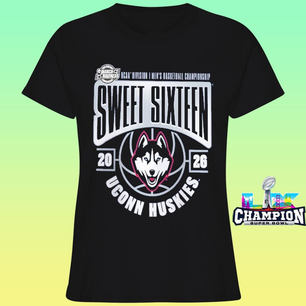 Uconn Huskies 2026 Ncaa Division I Men’s Basketball Tournament March Madness Sweet 16 Shirt