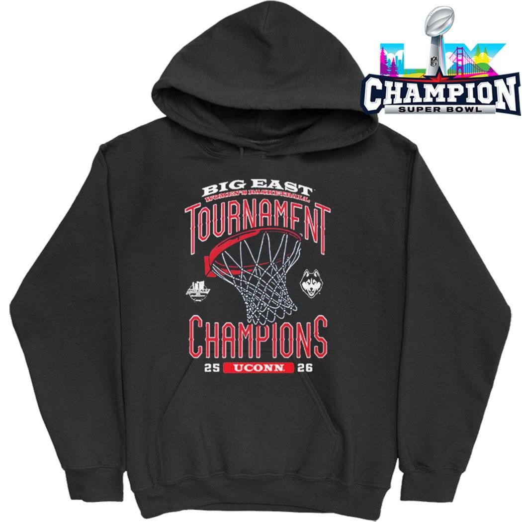 Uconn Huskies Champions Big East Women’s Basketball Tournament 2025 26 Shirt