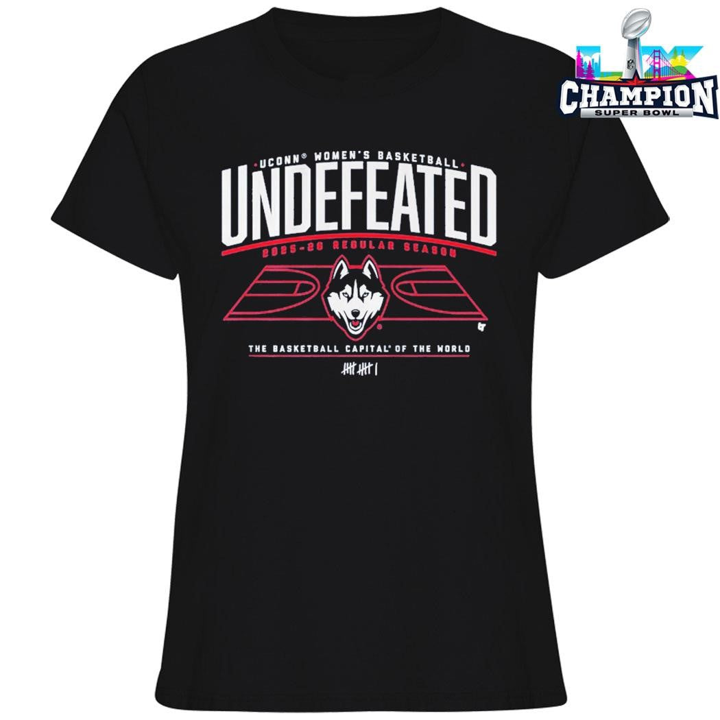 Uconn Huskies Women’s Basketball Undefeated The Basketball Capital Of The World Shirt