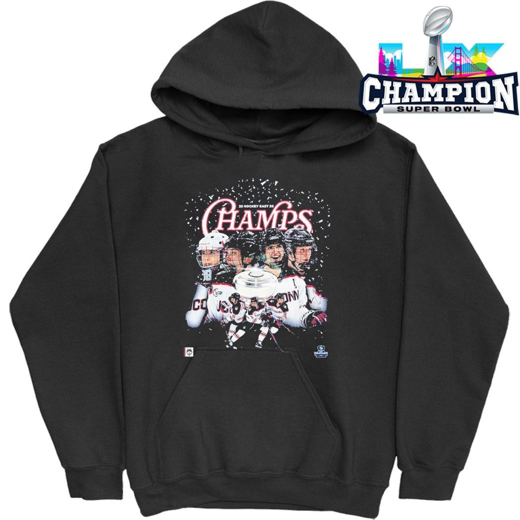 Uconn Huskies Women’s Hockey 2026 Hockey East Champions Shirt