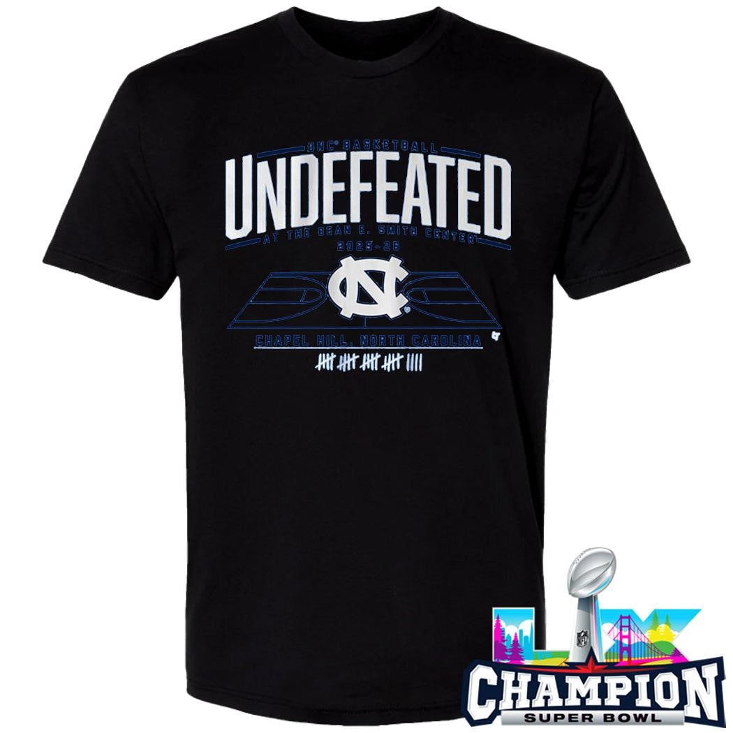 Unc Basketball Undefeated At The Dean E Smith Center Shirt