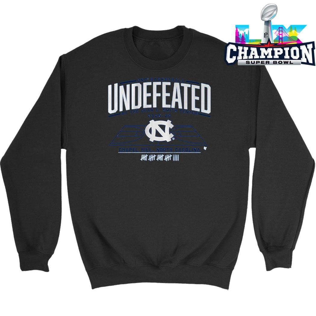Unc Basketball Undefeated At The Dean E Smith Center Shirt
