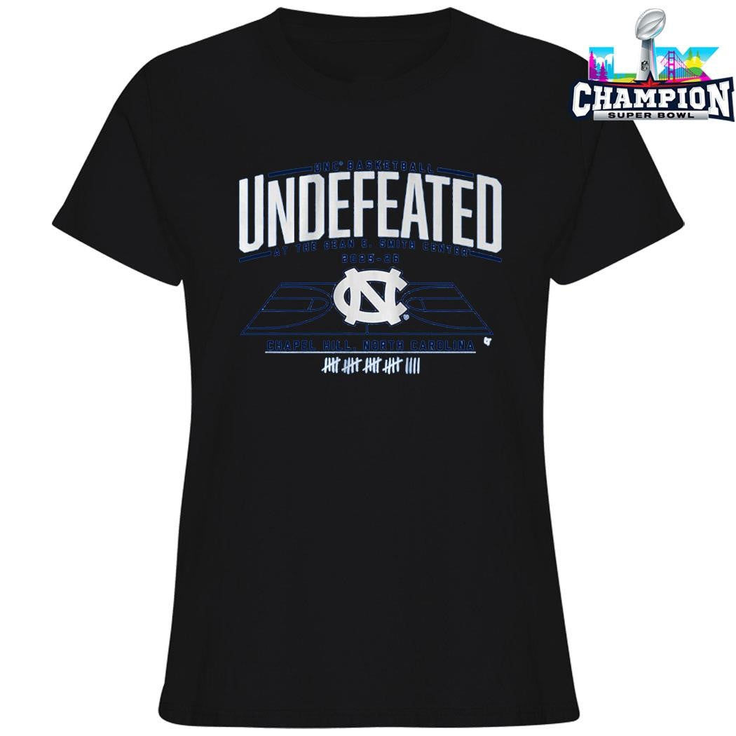 Unc Basketball Undefeated At The Dean E Smith Center Shirt