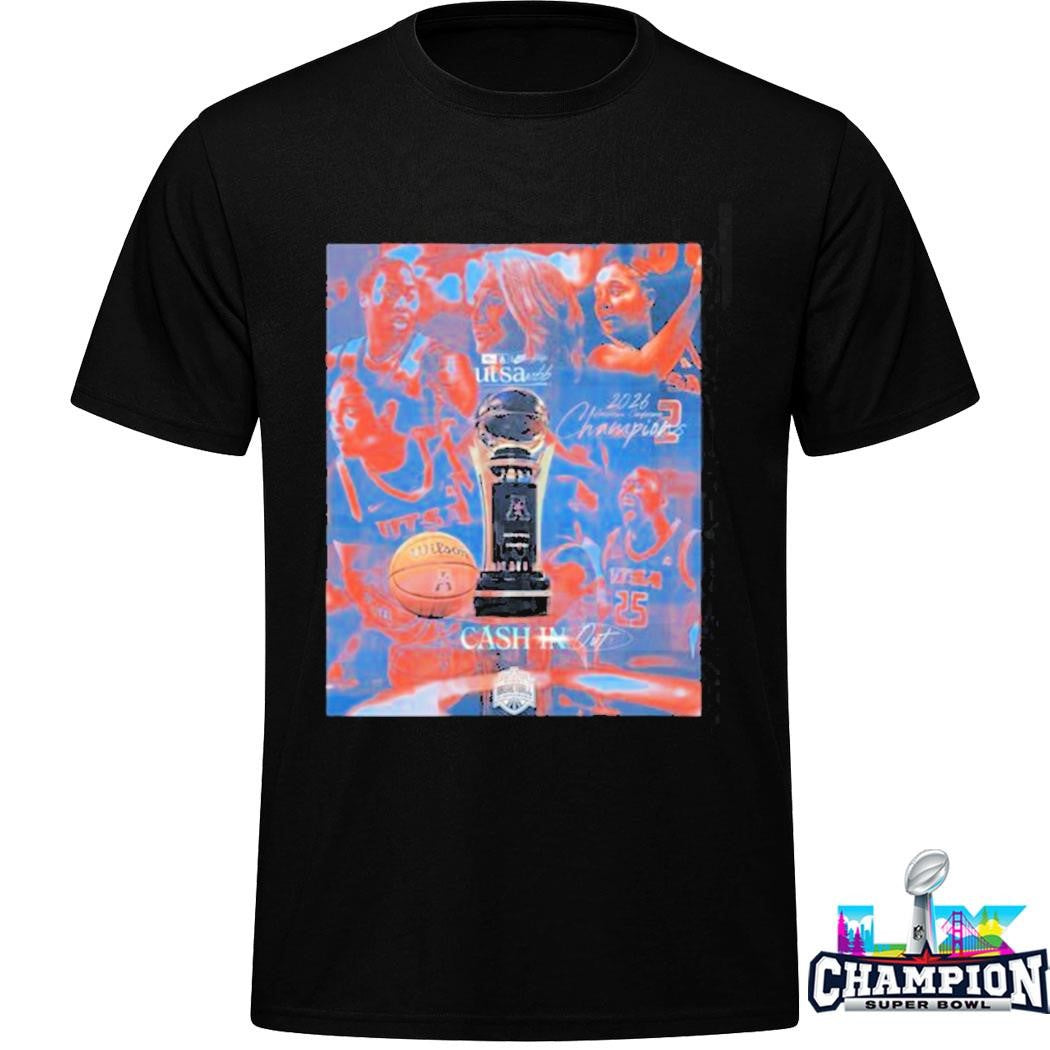 Utsa Roadrunners Women’s Basketball 2026 American Conference Tournament Champions Shirt