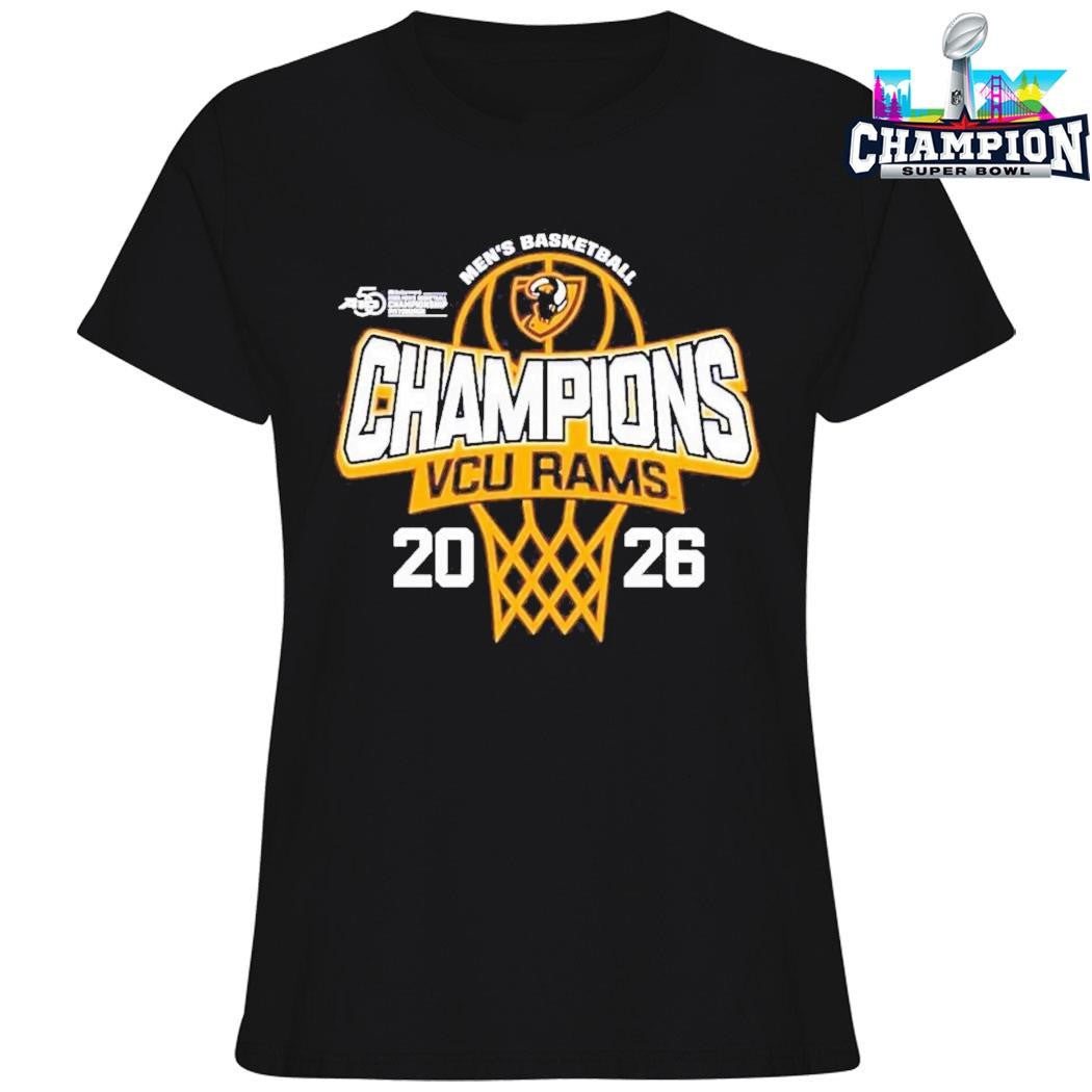 Vcu Rams Men’s Basketball 2026 Atlantic 10 Tournament Champions Locker Room Shirt
