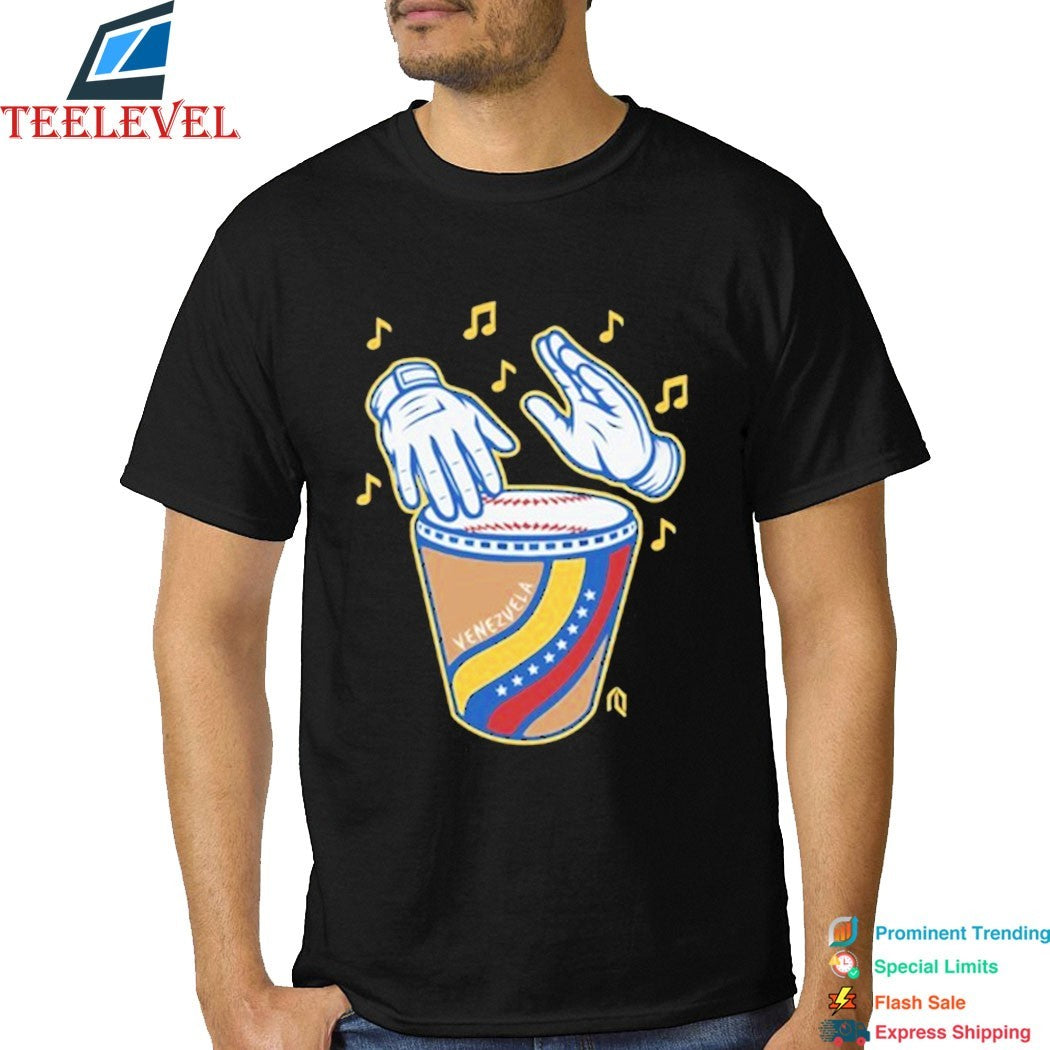 Venezuela Tambor Béisbol Hands T-shirts