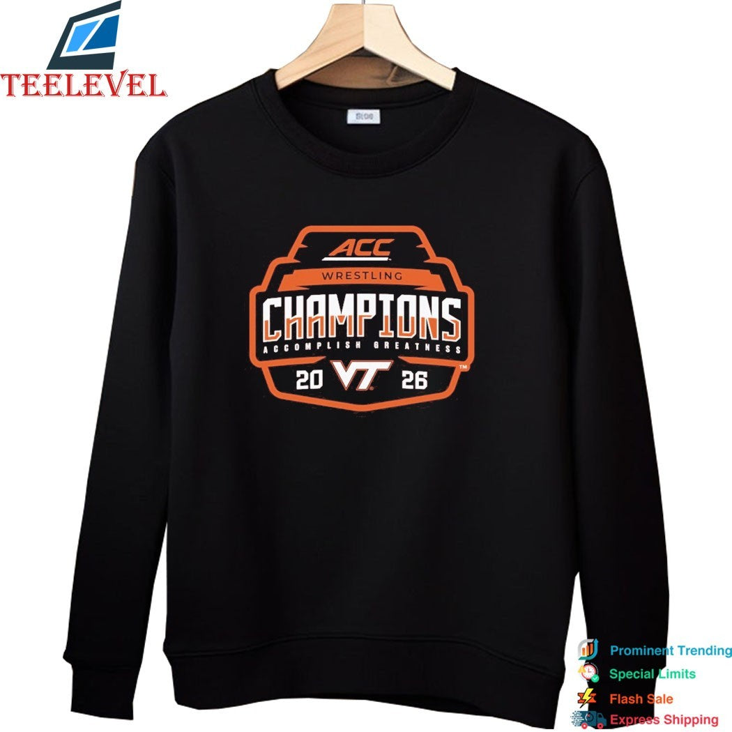 Virginia Tech Hokies 2026 ACC Men’s Wrestling Tournament Champions T-Shirts