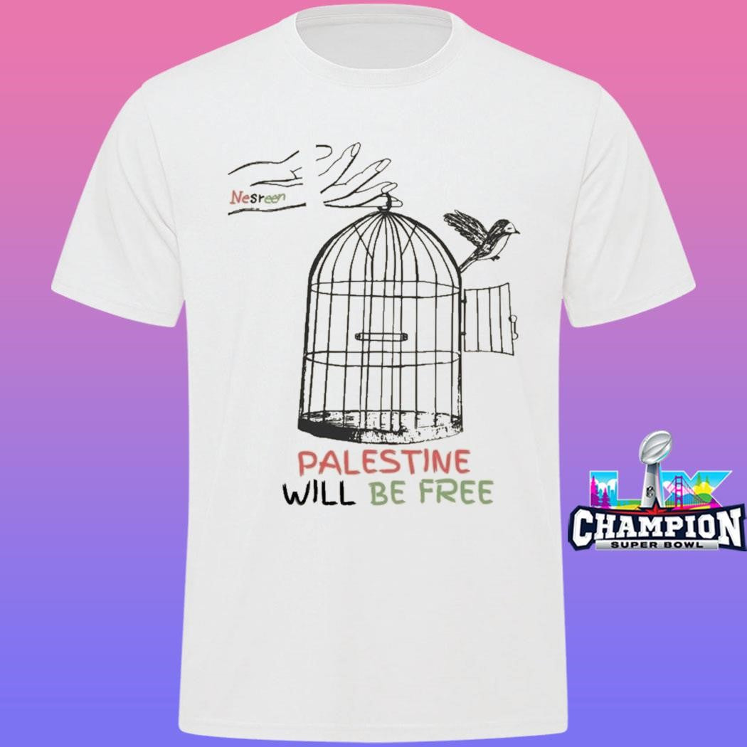 Wear The Peace Nesreen Art Palestine Will Be Free Shirt