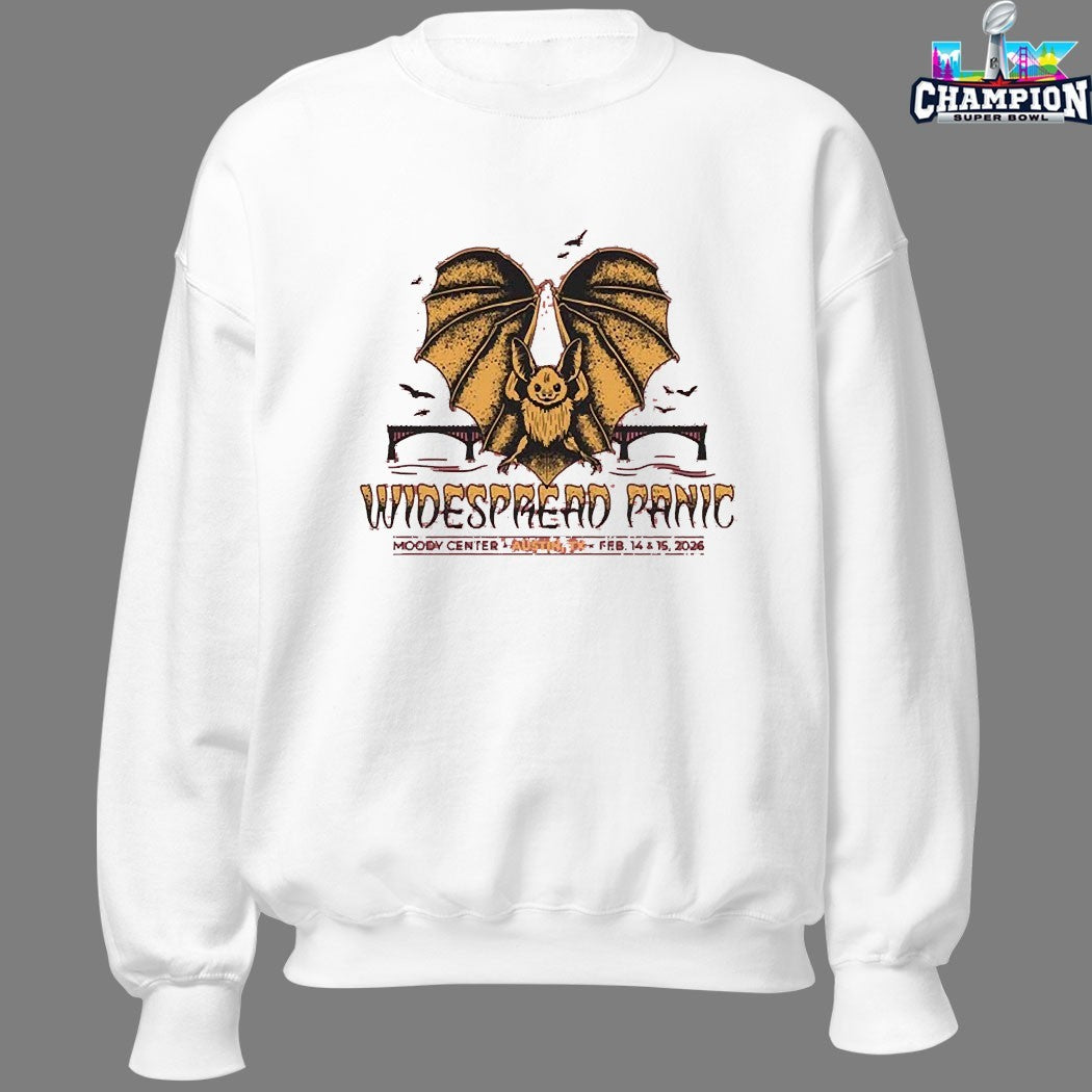 Widespread Panic Austin Texas At Moody Center On February 14 And 15 2026 Bat T-Shirts