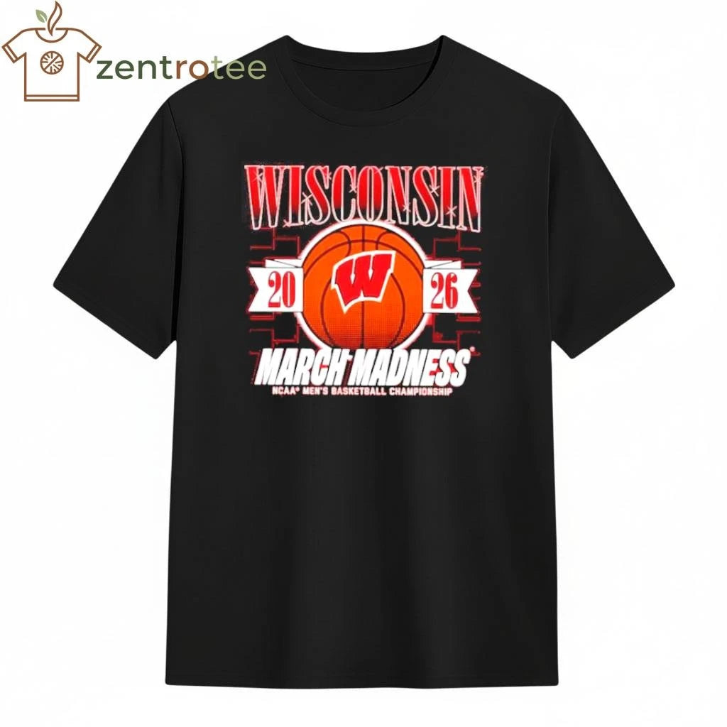 Wisconsin Badgers 2026 March Madness NCAA Men’s Basketball Championship ball shirt
