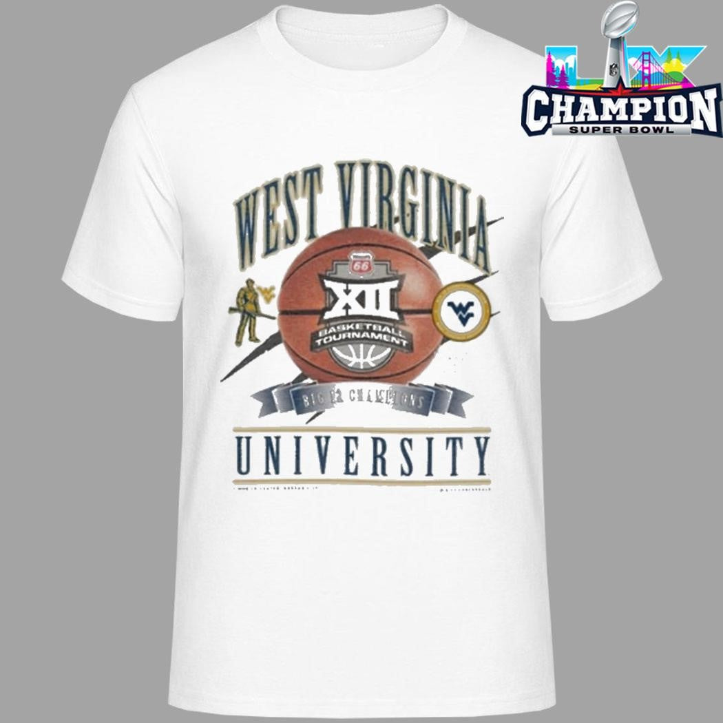 Wvu West Virginia Mountaineers Women’s Basketball 2026 Big 12 Tournament Champions New Era Locker Room Shirt