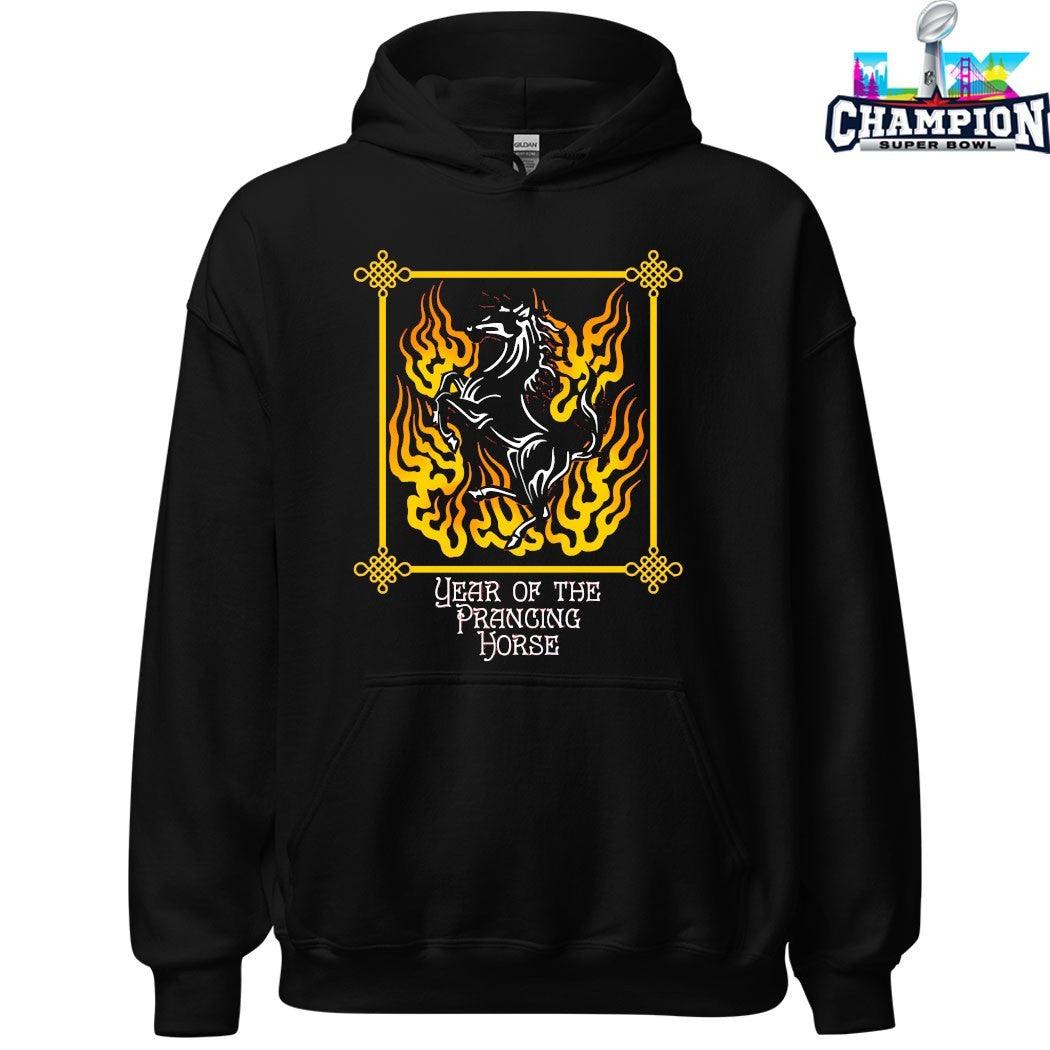 Year Of The Prancing Horse Flames T-shirts