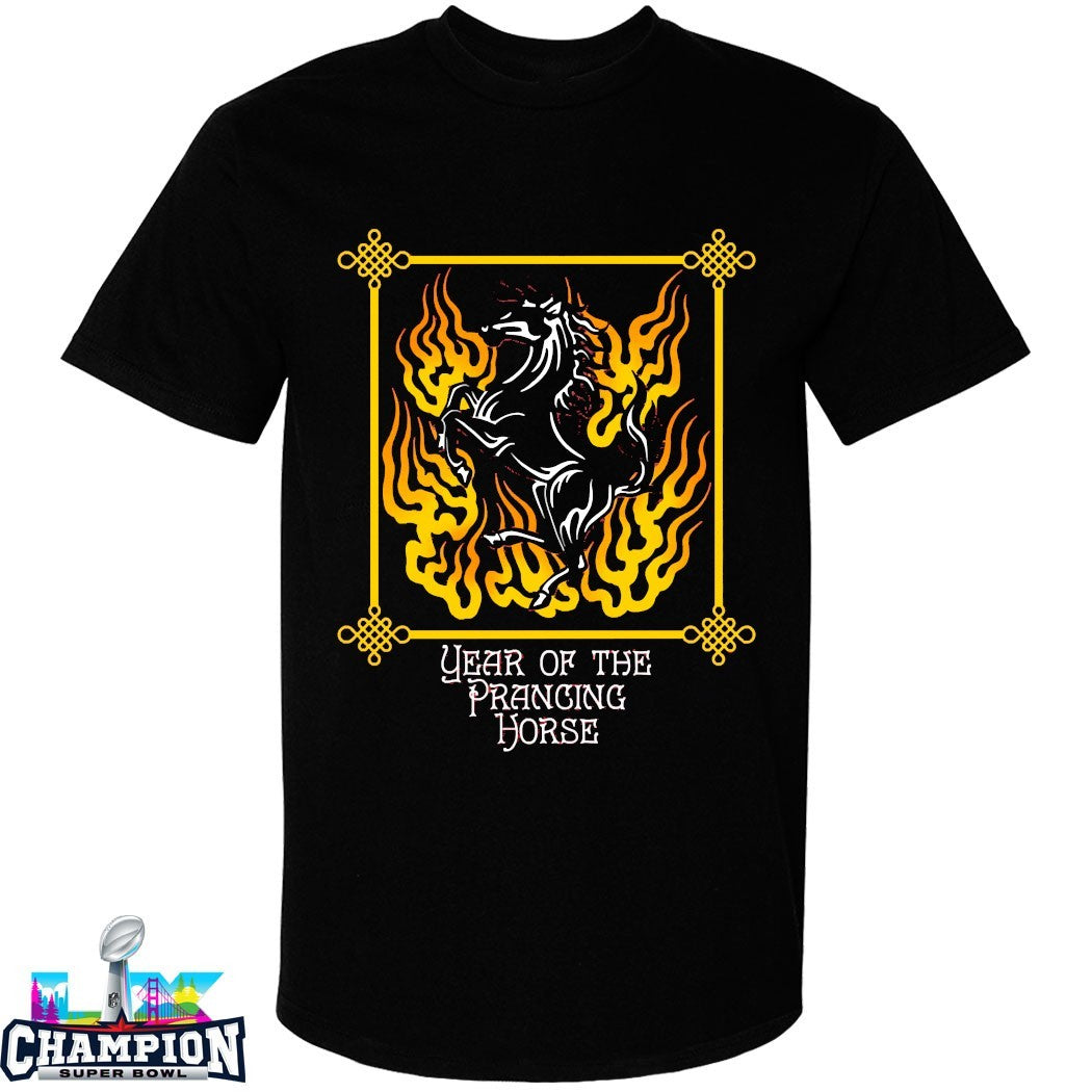 Year Of The Prancing Horse Flames T-shirts