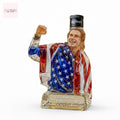 American Flag USA Hockey Commemorative 25th Winter Olympics Trophy Whiskey Bottle