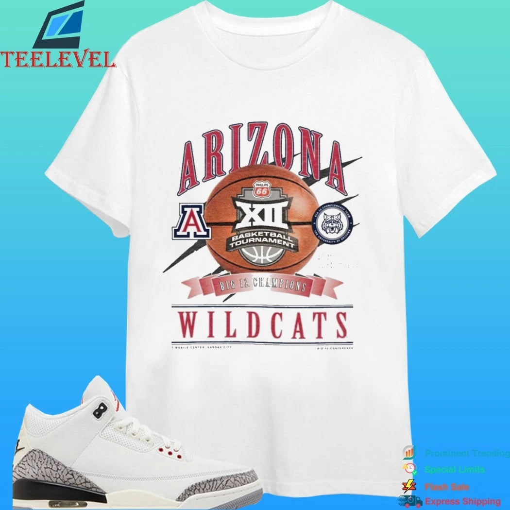Arizona Wildcats 2026 Big 12 Mens Basketball Champions Locker Room Shirt