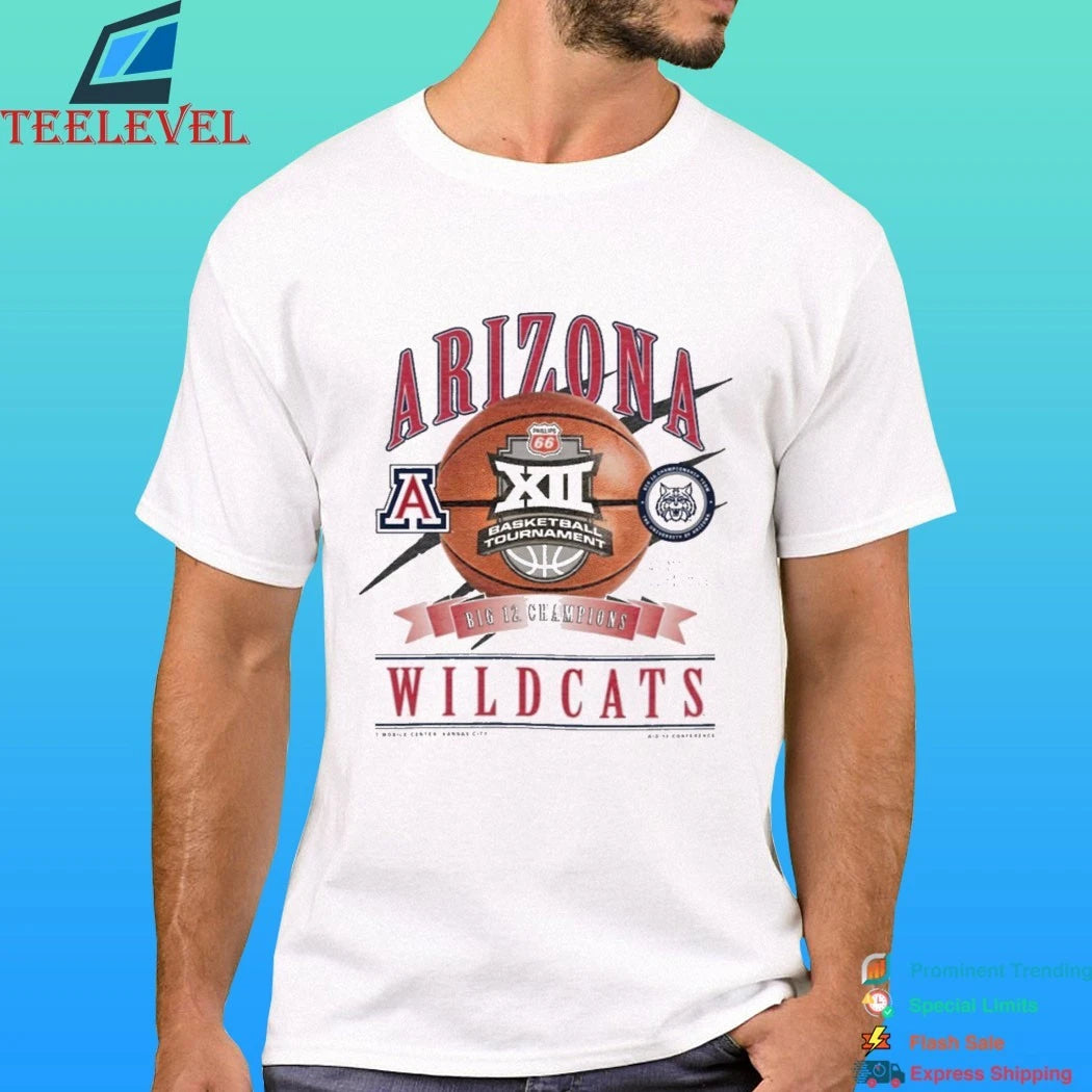 Arizona Wildcats 2026 Big 12 Mens Basketball Champions Locker Room Shirt