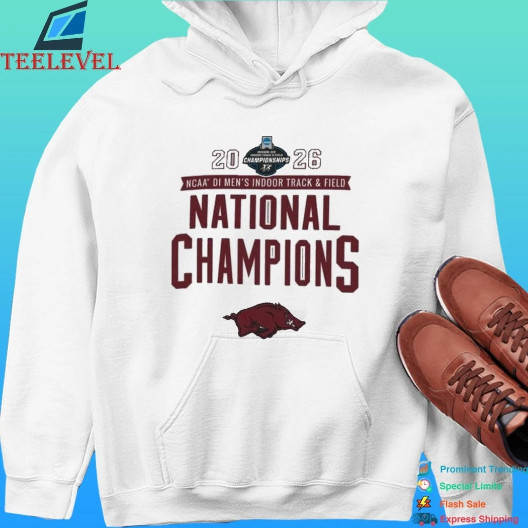 Arkansas Razorbacks 2026 Ncaa Men’s Indoor Track &amp; Field National Champions Shirt