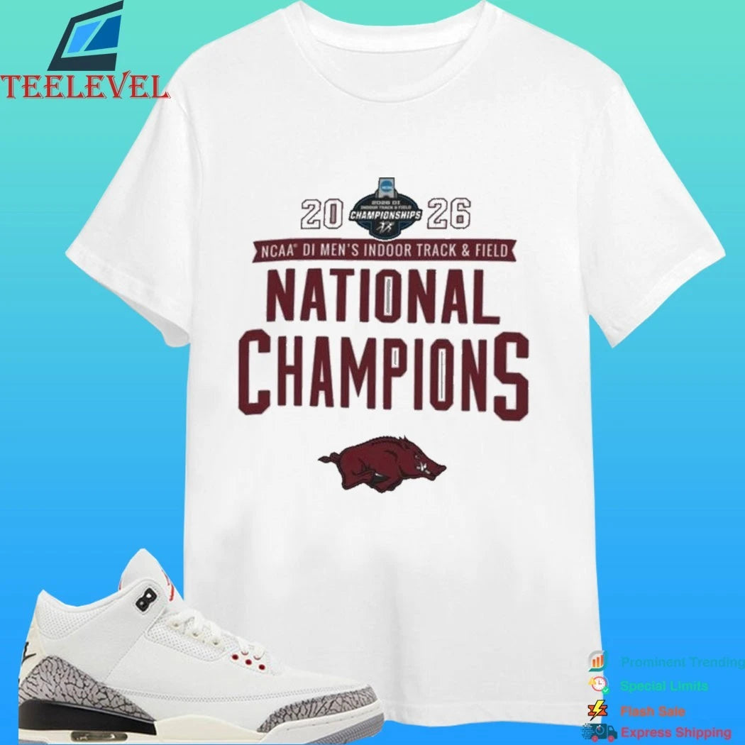 Arkansas Razorbacks 2026 Ncaa Men’s Indoor Track &amp; Field National Champions Shirt