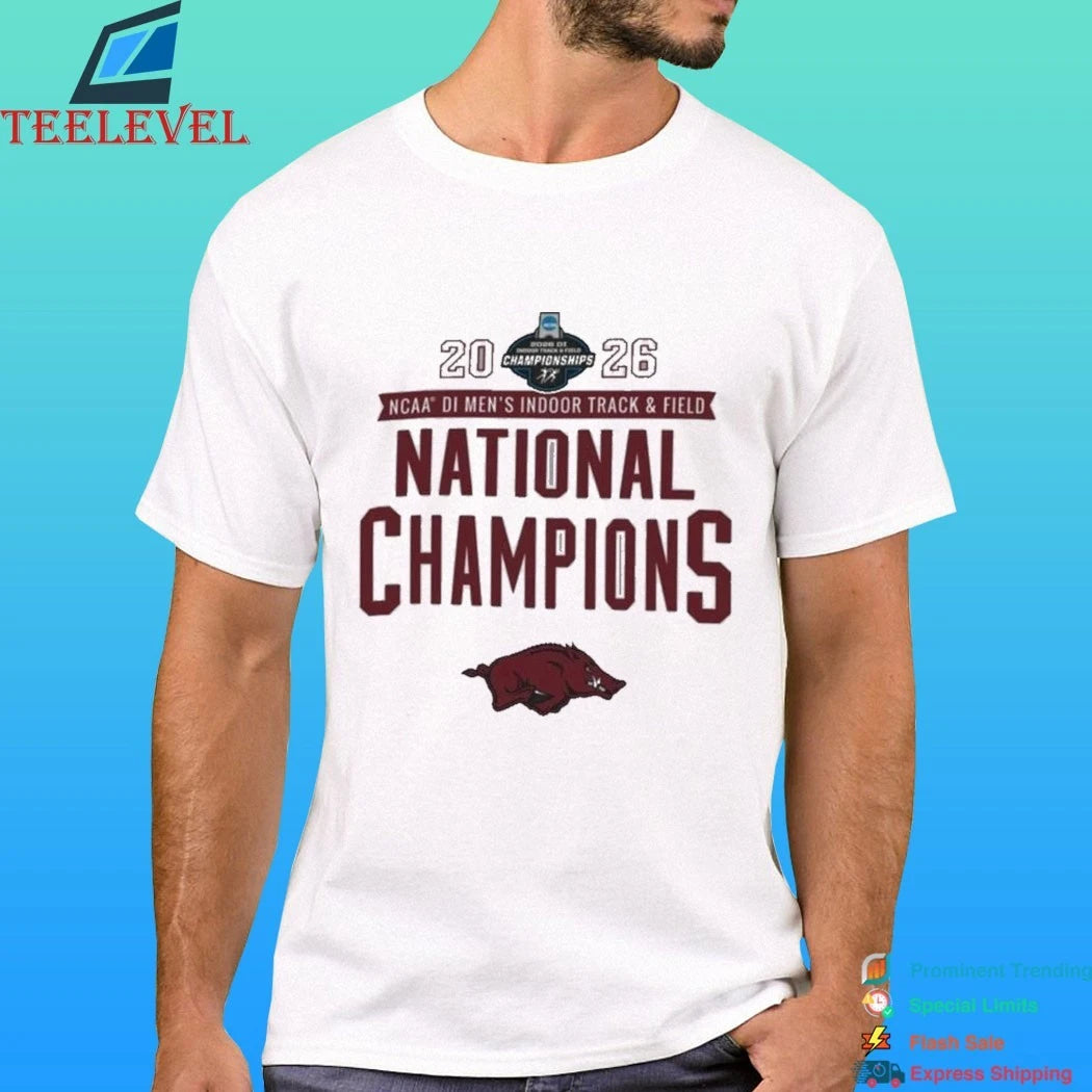 Arkansas Razorbacks 2026 Ncaa Men’s Indoor Track &amp; Field National Champions Shirt