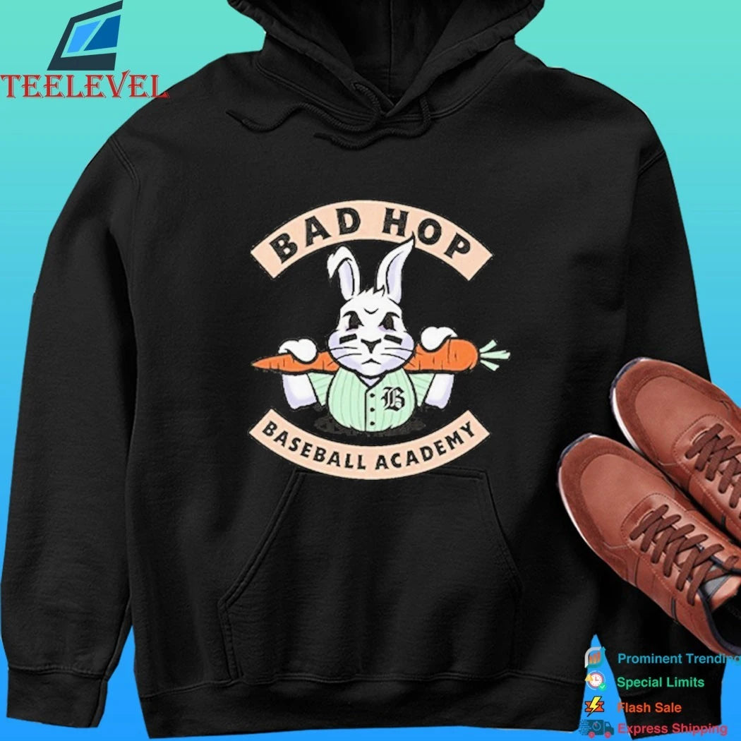 Bad Hop Baseball Academy Angry Bunny Mascot Sports Shirt