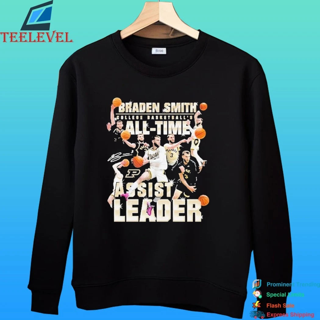 Braden Smith Purdue Boilermakers College Basketball’s Breaks Ncaa All-time Assists Leader Record Signature Shirt