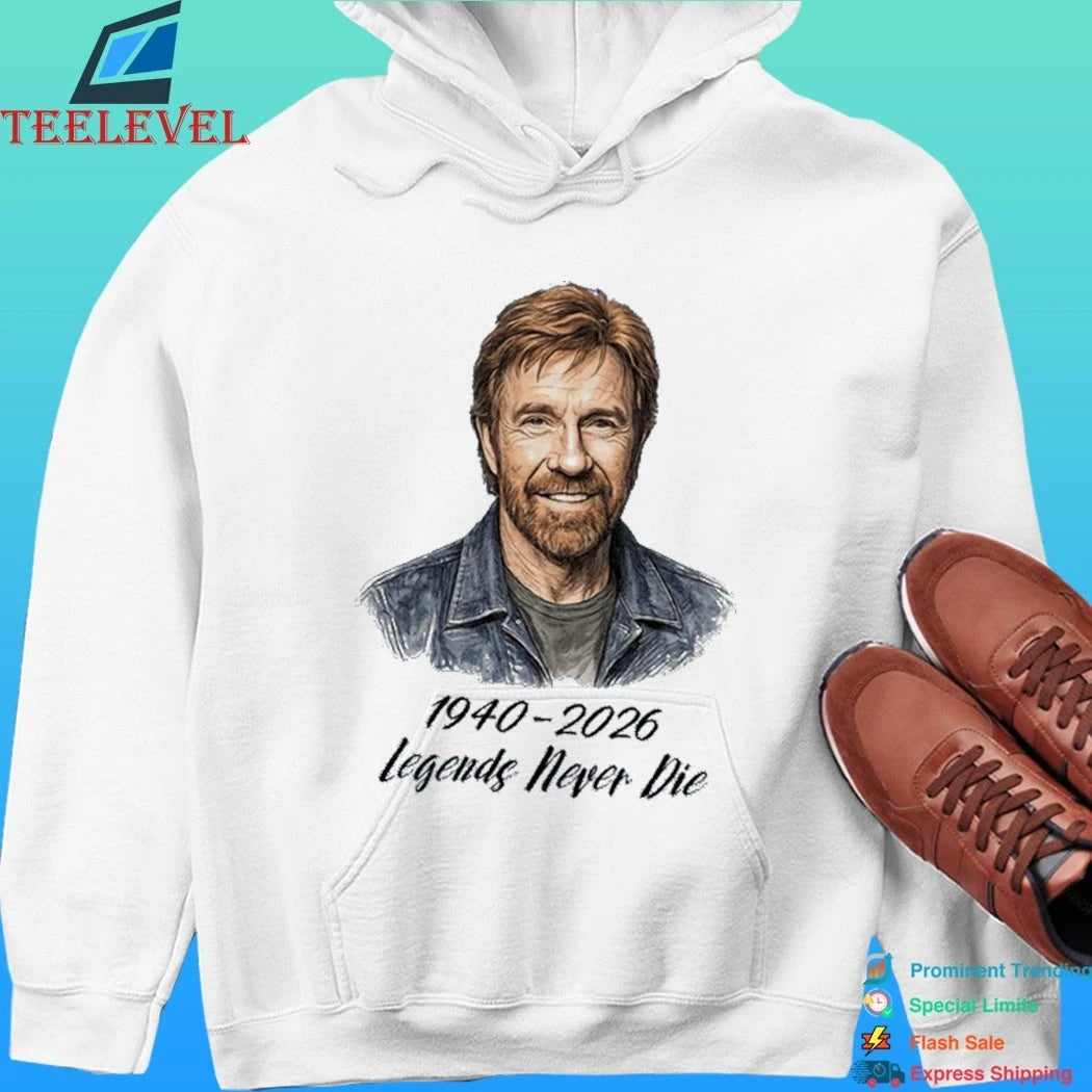 Chuck Norris 1940-2026 Legends Never Die Shirt