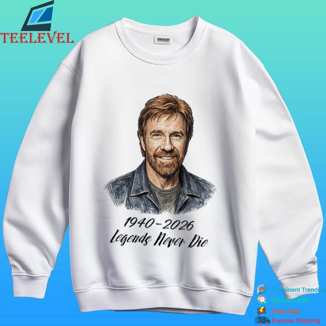 Chuck Norris 1940-2026 Legends Never Die Shirt