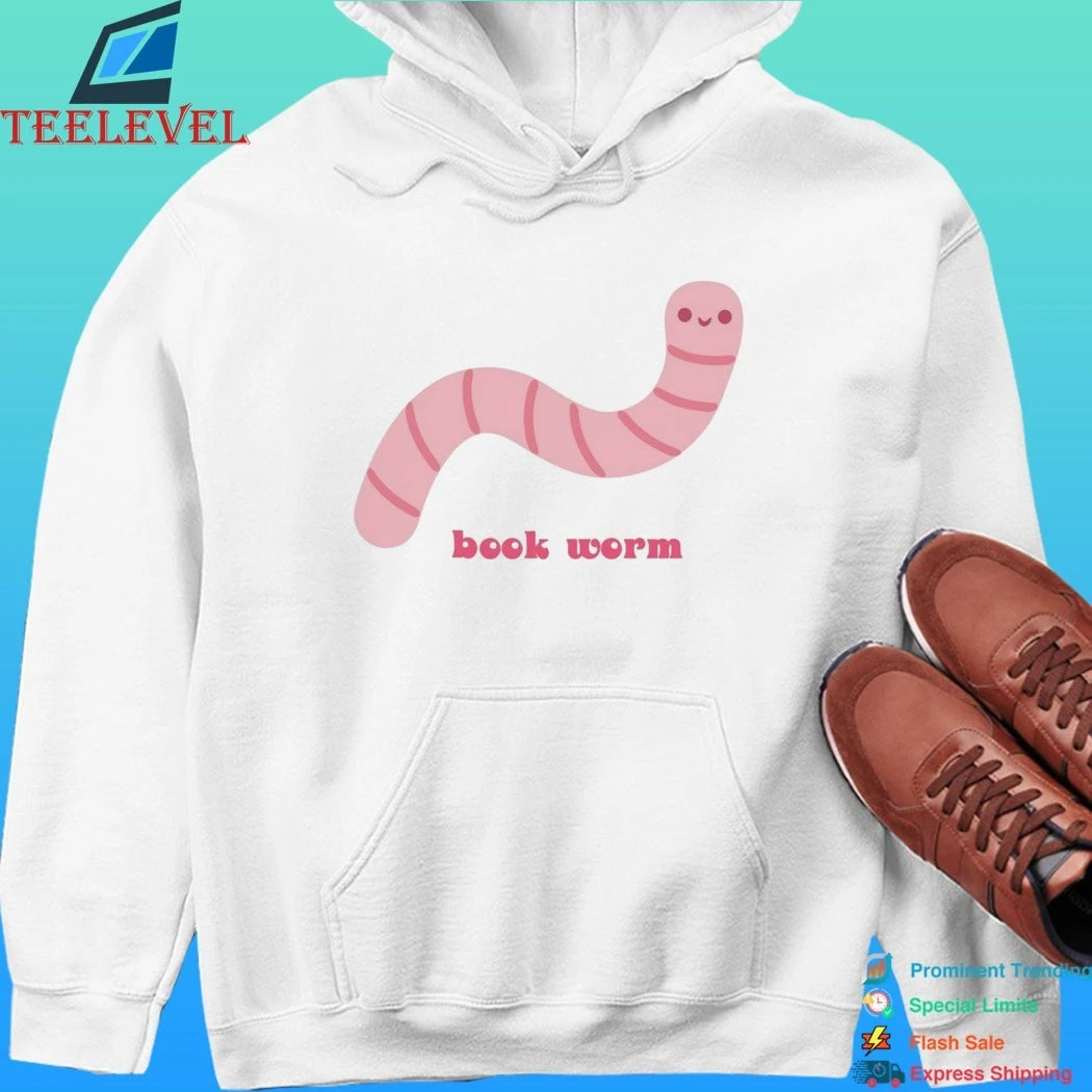 Cute Pink Book Worm Funny Shirt