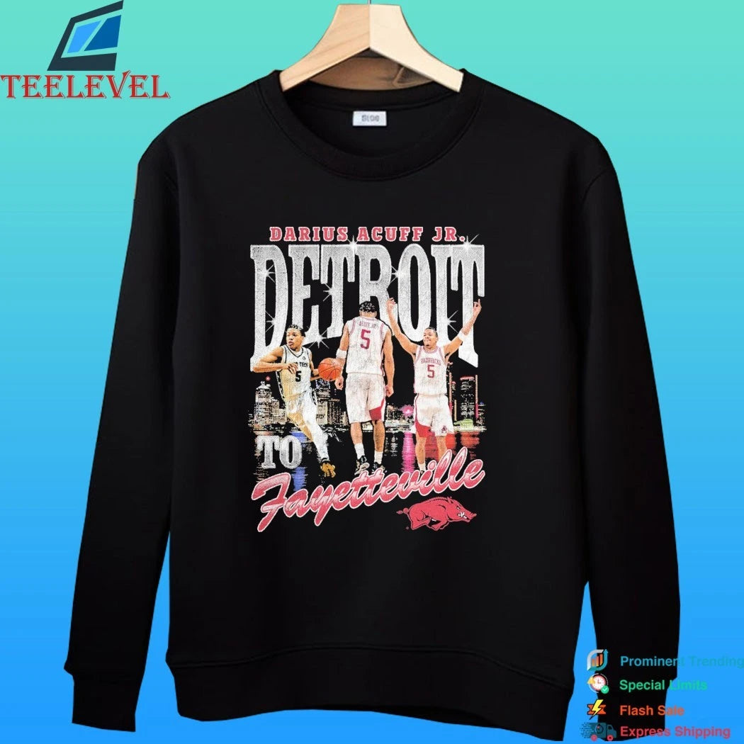 Darius Acuff Jr Arkansas Razorbacks Detroit To Fayetteville Shirt