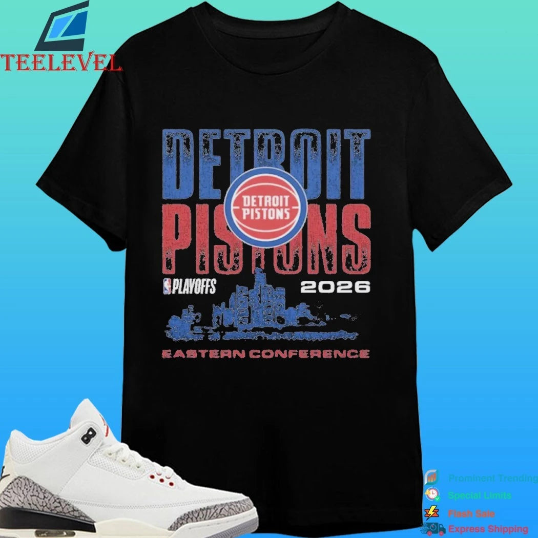 Detroit Pistons Playoffs ’26 Skyline Shirt