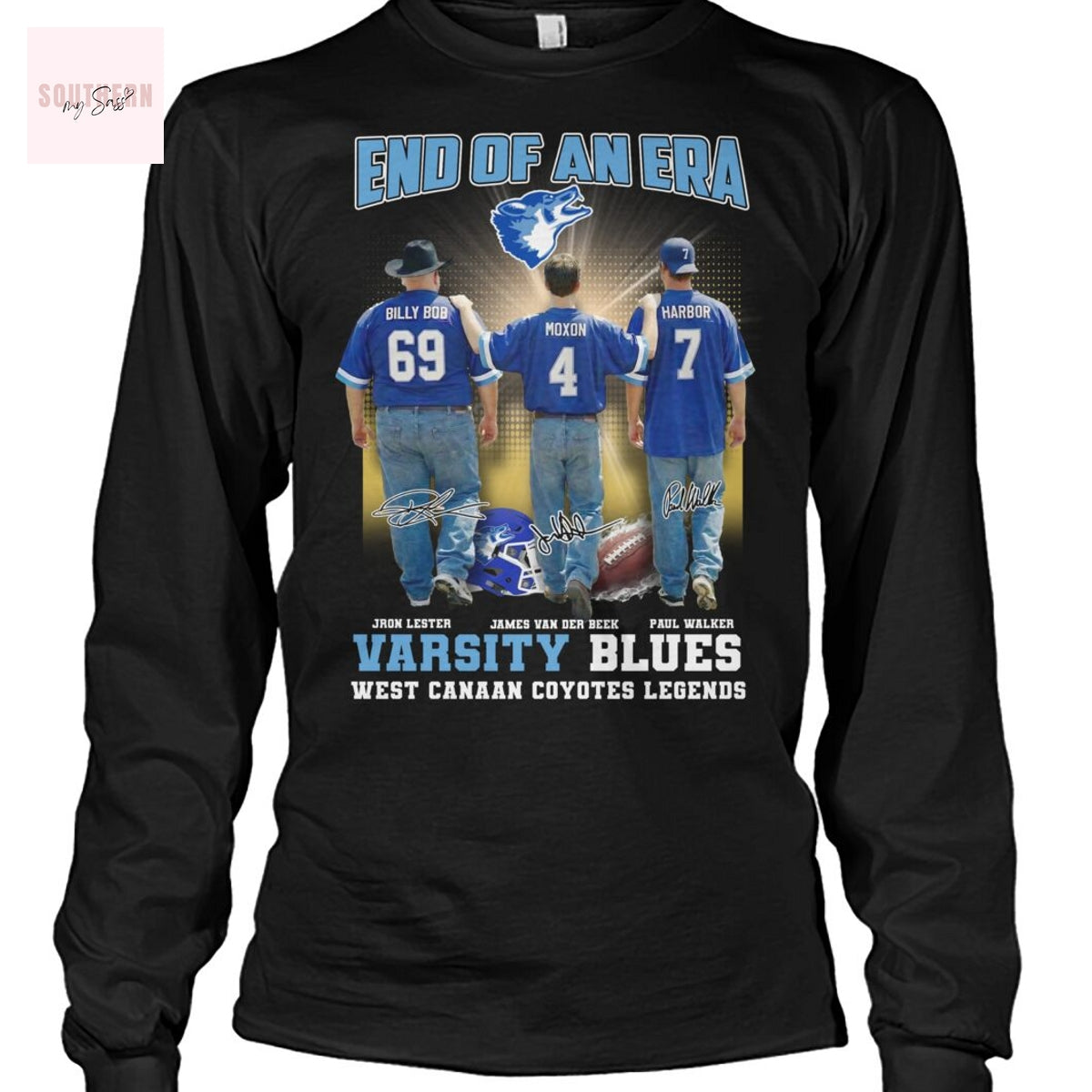 End Of An Era Varsity Blues West Canaan Coyotes Legends Siganture Unisex T-Shirt