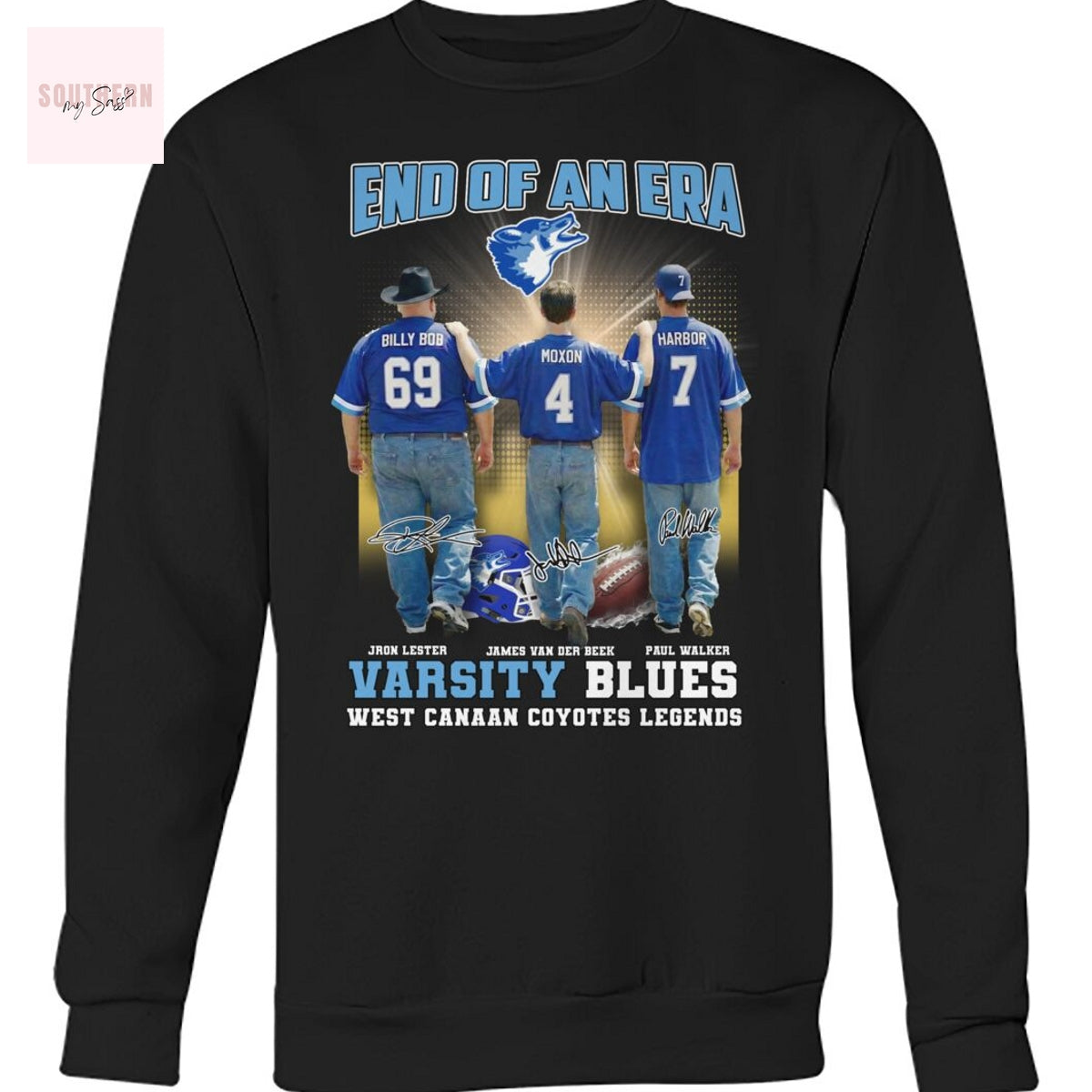 End Of An Era Varsity Blues West Canaan Coyotes Legends Siganture Unisex T-Shirt