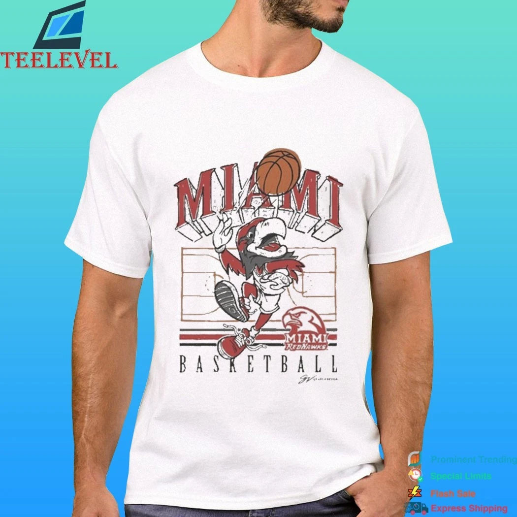 Miami Redhawk Basketball Mascot Cartoon 2026 Shirt