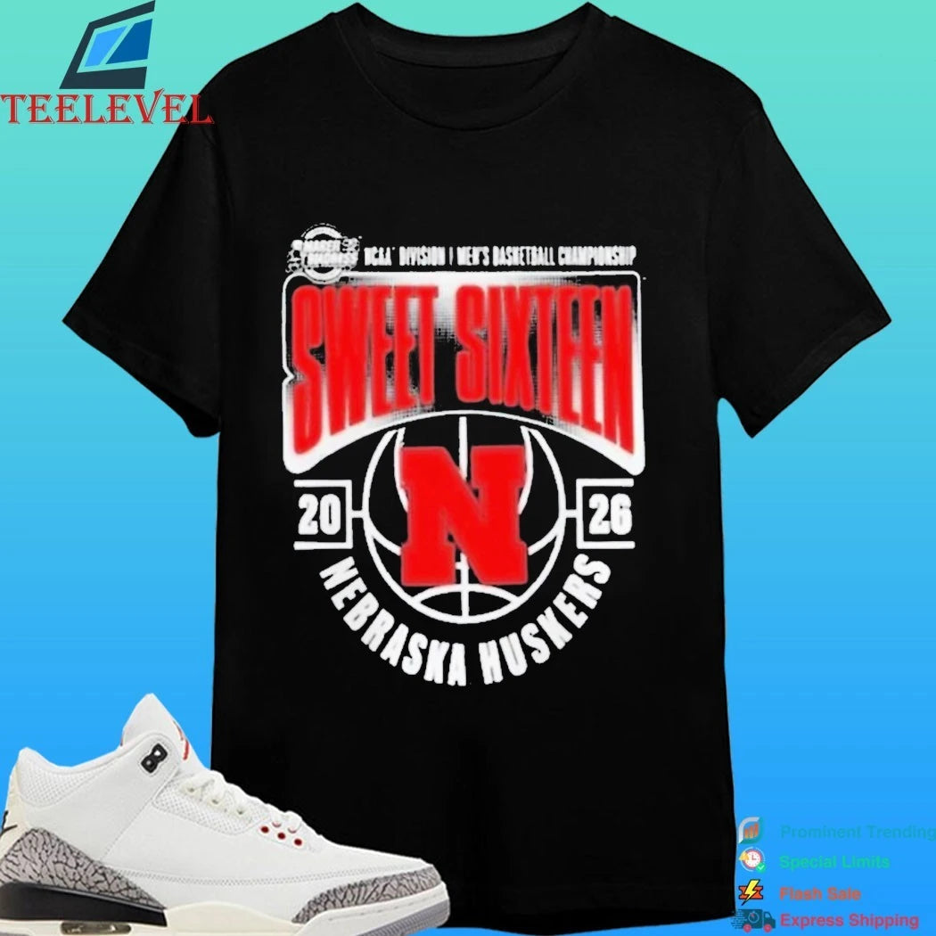Nebraska Huskers 2026 Ncaa Men’s Basketball Tournament March Madness Sweet 16 Shirt